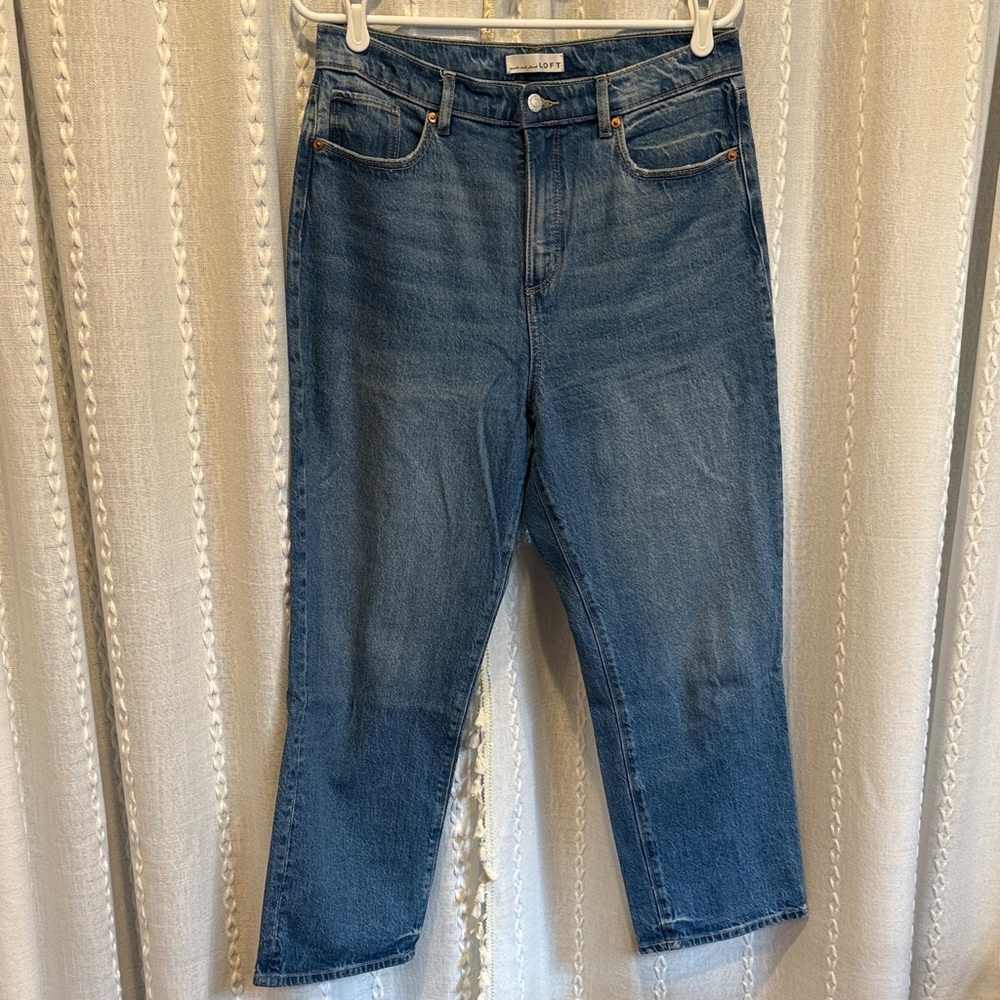 LOFT Denim Blue Straight Jeans